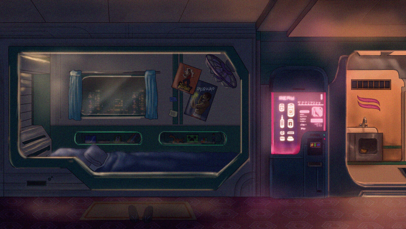 Cyberpunk room concept